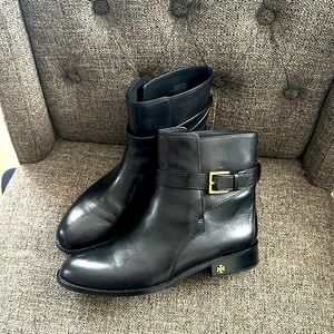 Tory Burch Leather Moto Boots